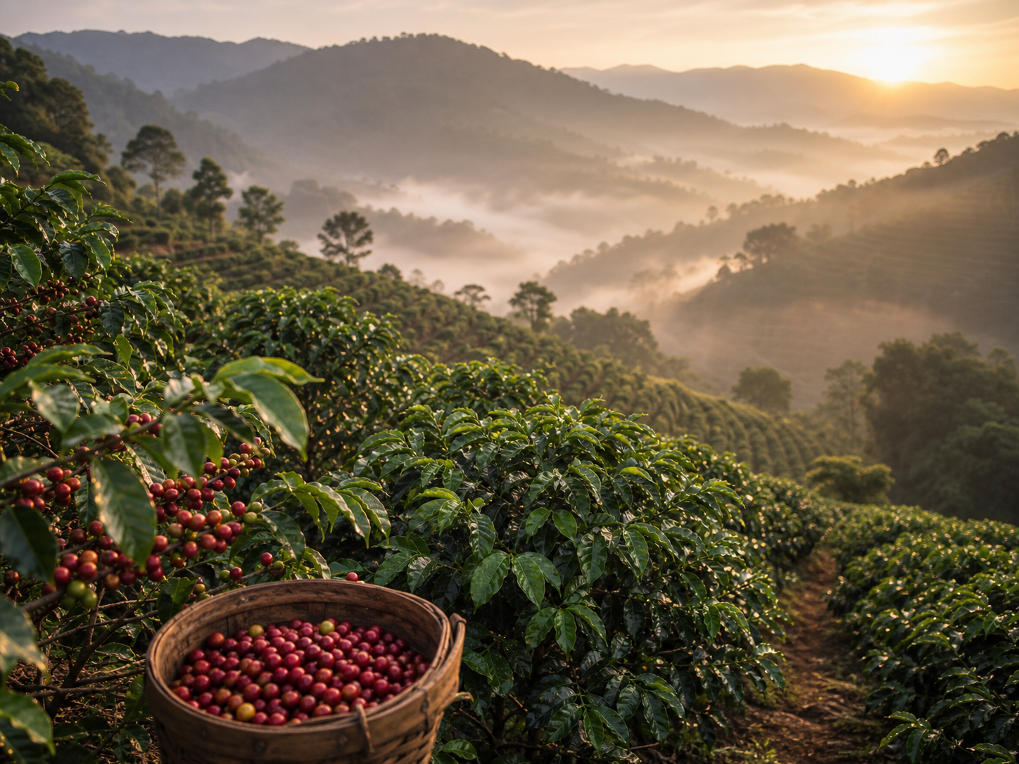 Yunnan and Thailand coffee beans