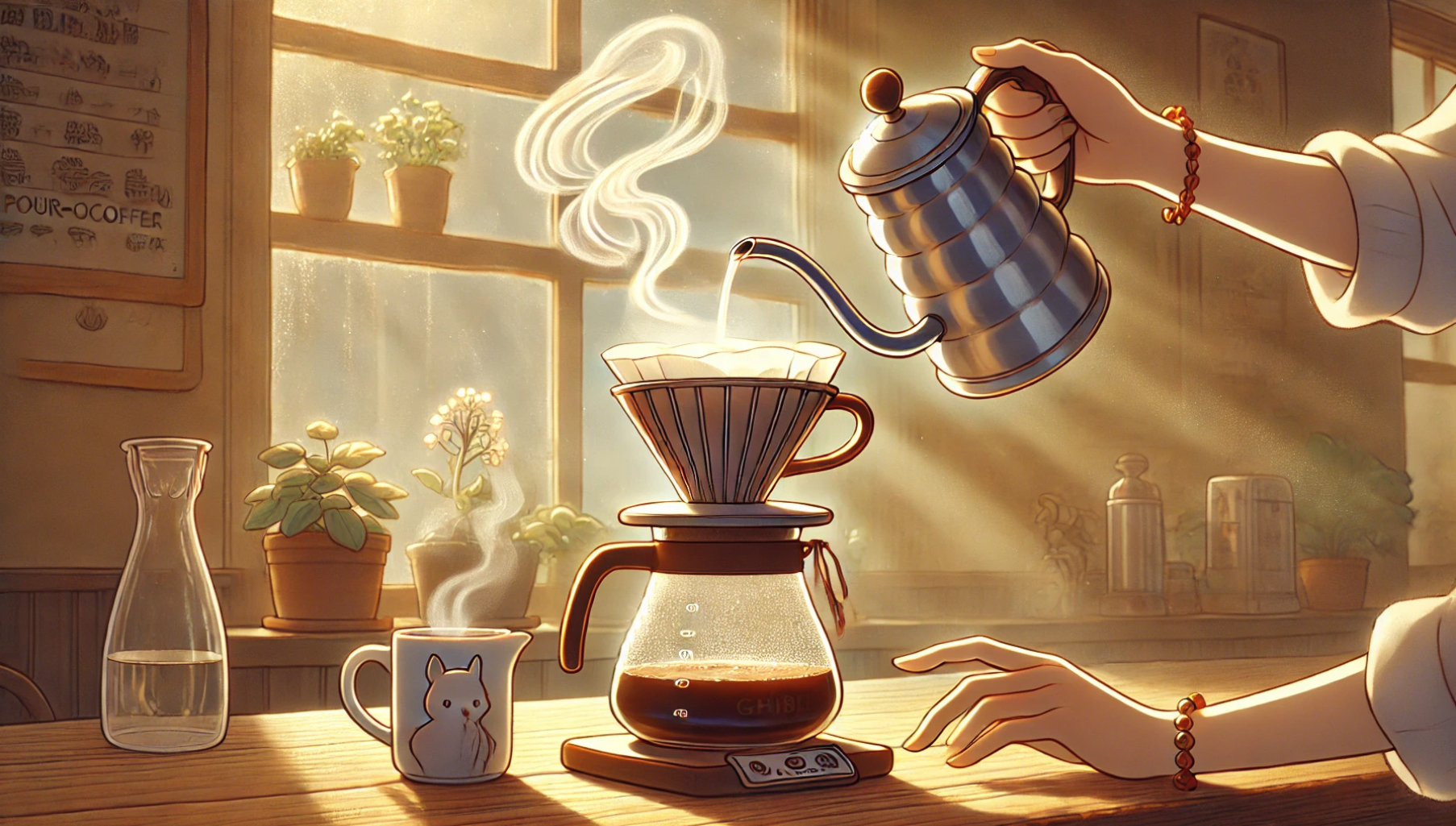 pour over on the table